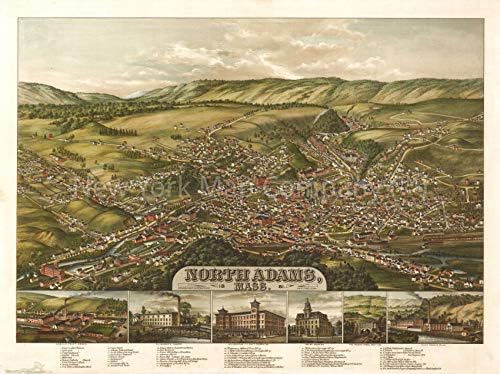 1881 מפה | צפון אדמס, מסה | מסצ'וסטס | צפון אדמס | מסה צפון אדמס | ארצות הברית